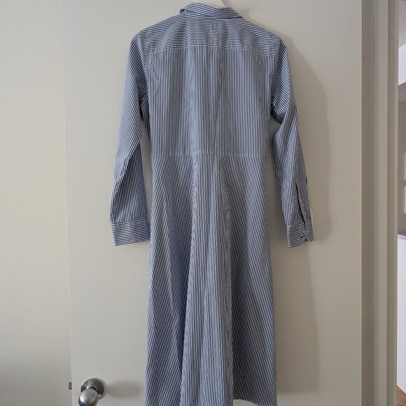 Ralph Loren Striped Blue Shirt Dress Size 4 - Picture 2 of 2